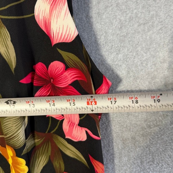 Danny & Nicole Black Floral Sleeveless Sheath Dress Size 8 Tropical Vacation - Picture 7 of 12